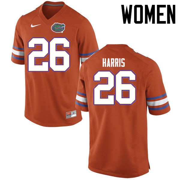 Florida Gators Women #26 Marcell Harris College Football Jerseys Orange